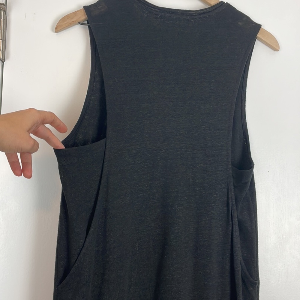 NWT! Rag & Bone Black Linen Midi Dress - Picture 11 of 14